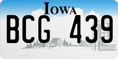 IA license plate BCG439