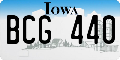 IA license plate BCG440