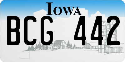 IA license plate BCG442