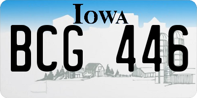IA license plate BCG446