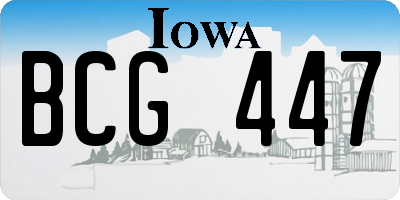 IA license plate BCG447