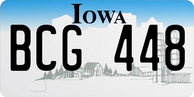 IA license plate BCG448