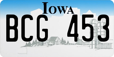 IA license plate BCG453