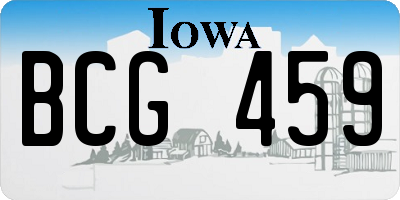IA license plate BCG459