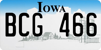 IA license plate BCG466