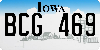 IA license plate BCG469
