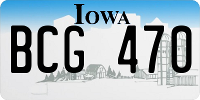 IA license plate BCG470