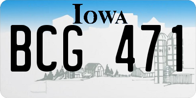 IA license plate BCG471