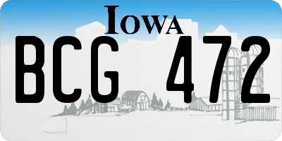 IA license plate BCG472