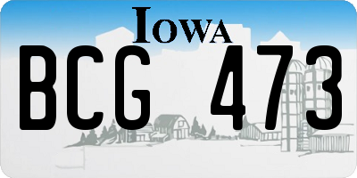IA license plate BCG473