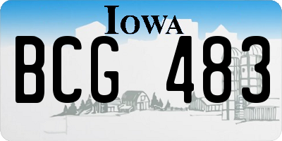 IA license plate BCG483