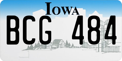 IA license plate BCG484