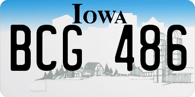 IA license plate BCG486