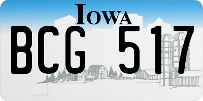 IA license plate BCG517