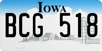 IA license plate BCG518