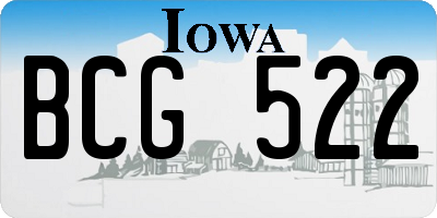 IA license plate BCG522