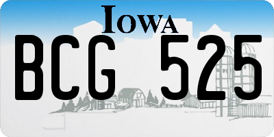 IA license plate BCG525