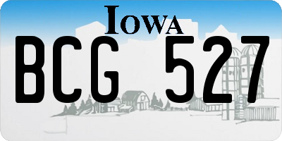 IA license plate BCG527