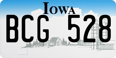 IA license plate BCG528