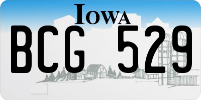 IA license plate BCG529