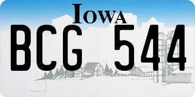 IA license plate BCG544