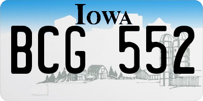 IA license plate BCG552