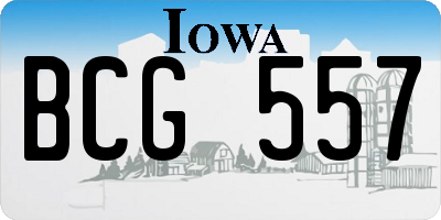 IA license plate BCG557