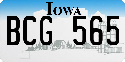 IA license plate BCG565