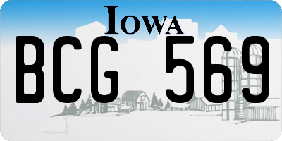 IA license plate BCG569