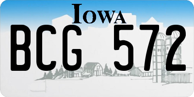 IA license plate BCG572