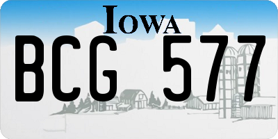 IA license plate BCG577