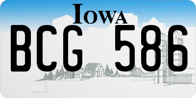 IA license plate BCG586