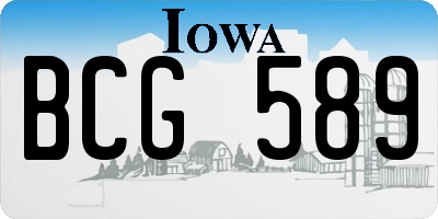 IA license plate BCG589