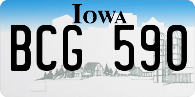 IA license plate BCG590