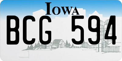 IA license plate BCG594
