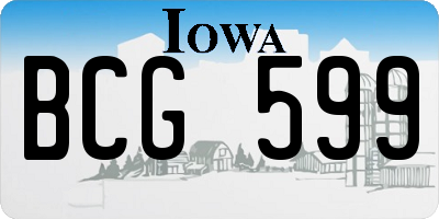 IA license plate BCG599