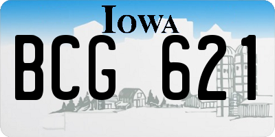 IA license plate BCG621