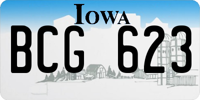 IA license plate BCG623