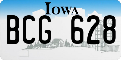 IA license plate BCG628