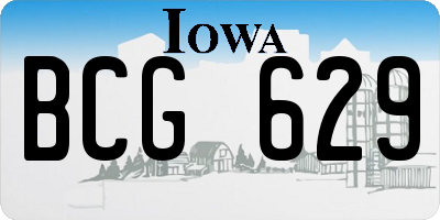 IA license plate BCG629