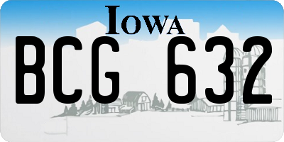 IA license plate BCG632