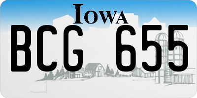 IA license plate BCG655