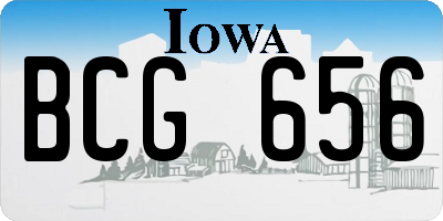 IA license plate BCG656