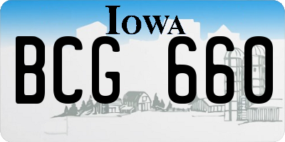 IA license plate BCG660