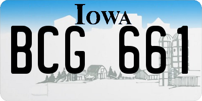 IA license plate BCG661