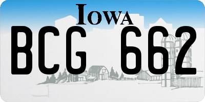 IA license plate BCG662