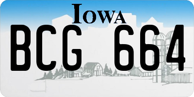 IA license plate BCG664
