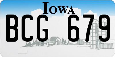 IA license plate BCG679