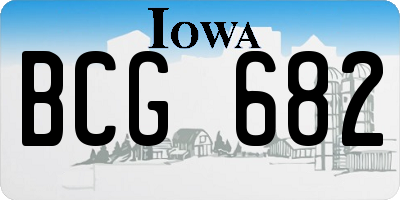 IA license plate BCG682