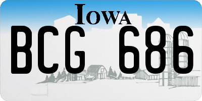 IA license plate BCG686